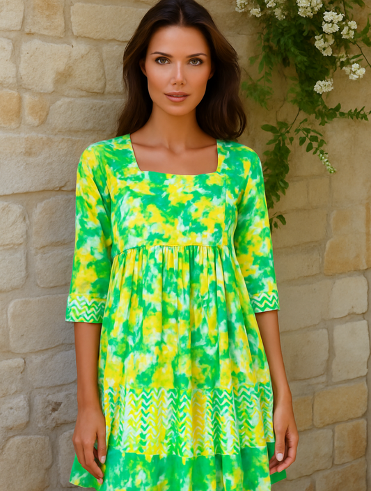 Sunlit Charm Pure Cotton Tunic β Breathable Everyday Elegance