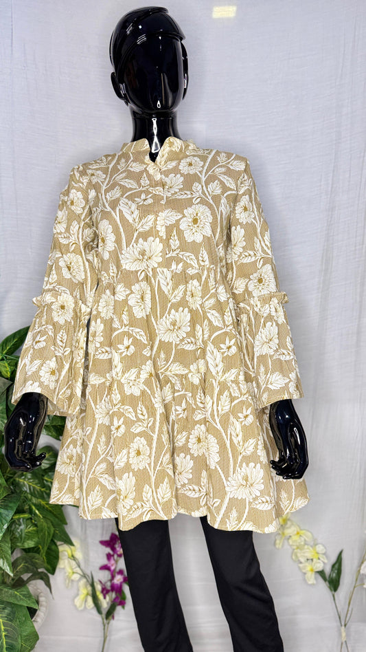 Rustic Bloom Pure Cotton Tunic