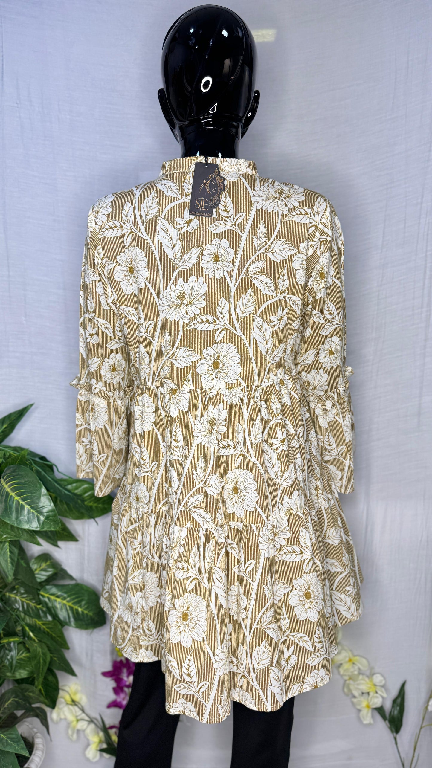 Rustic Bloom Pure Cotton Tunic
