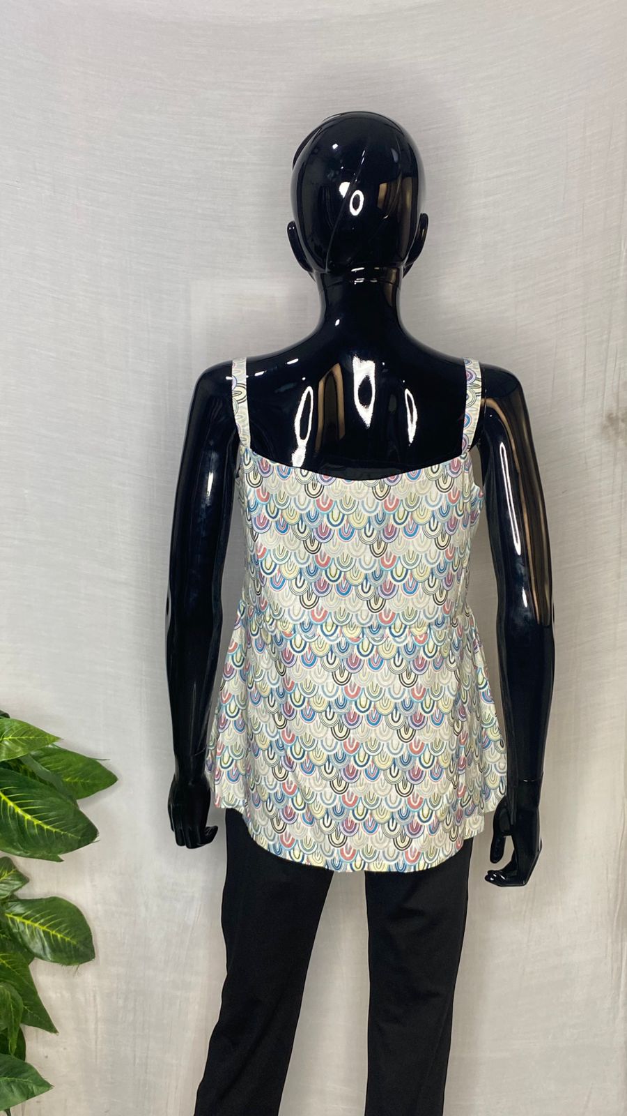 Pure Cotton Printed Camisole Top – Multicolor Strappy Summer Women’s Top
