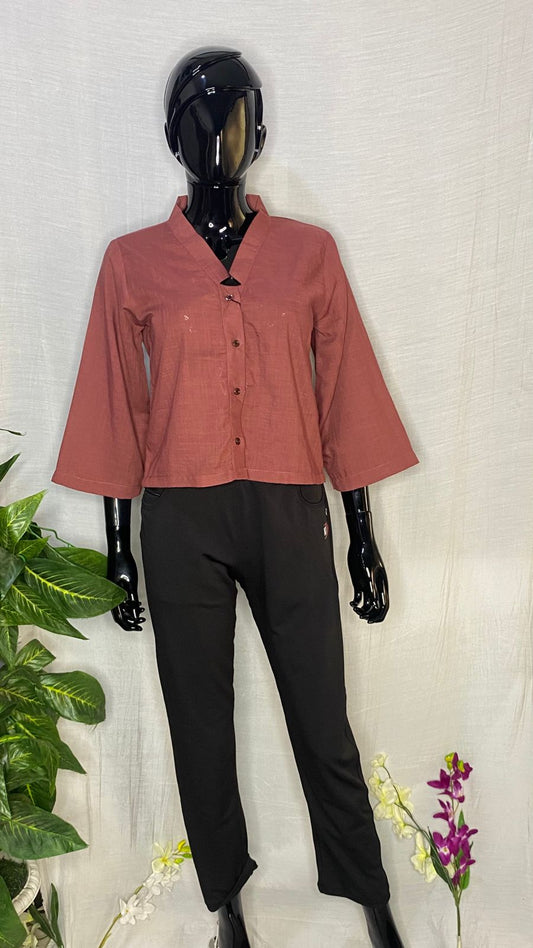 Terracotta Breeze Linen Dyed Co-Ord Set