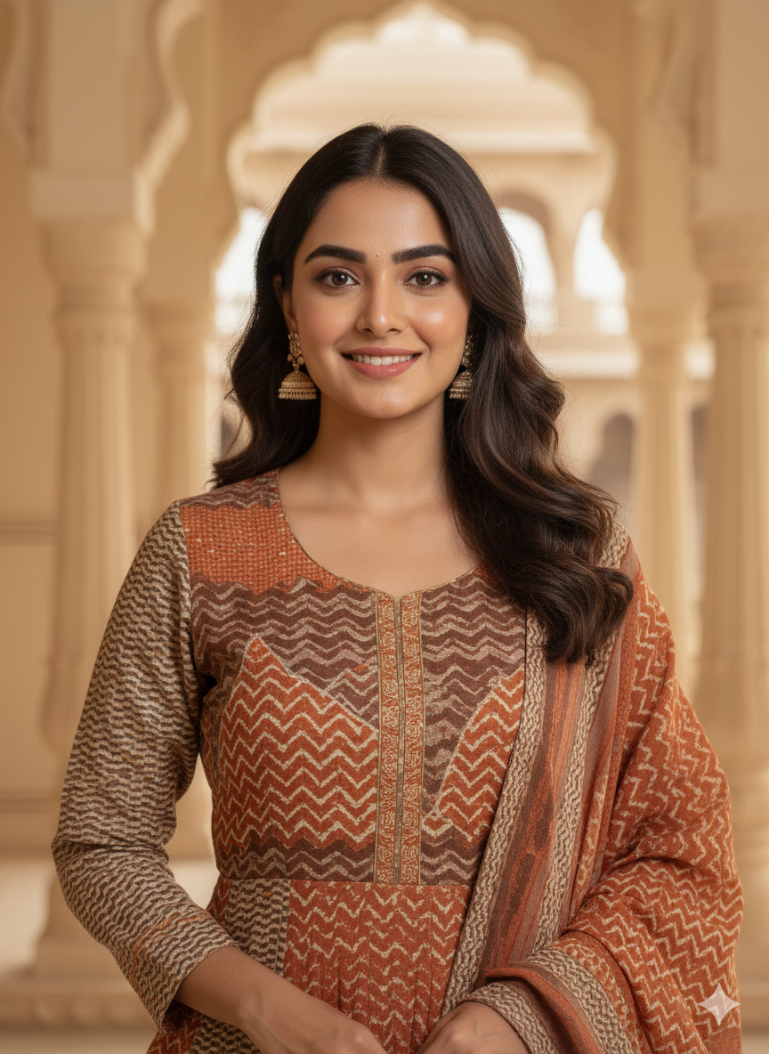 Classic Pure Cotton Gown with Elegant Fall