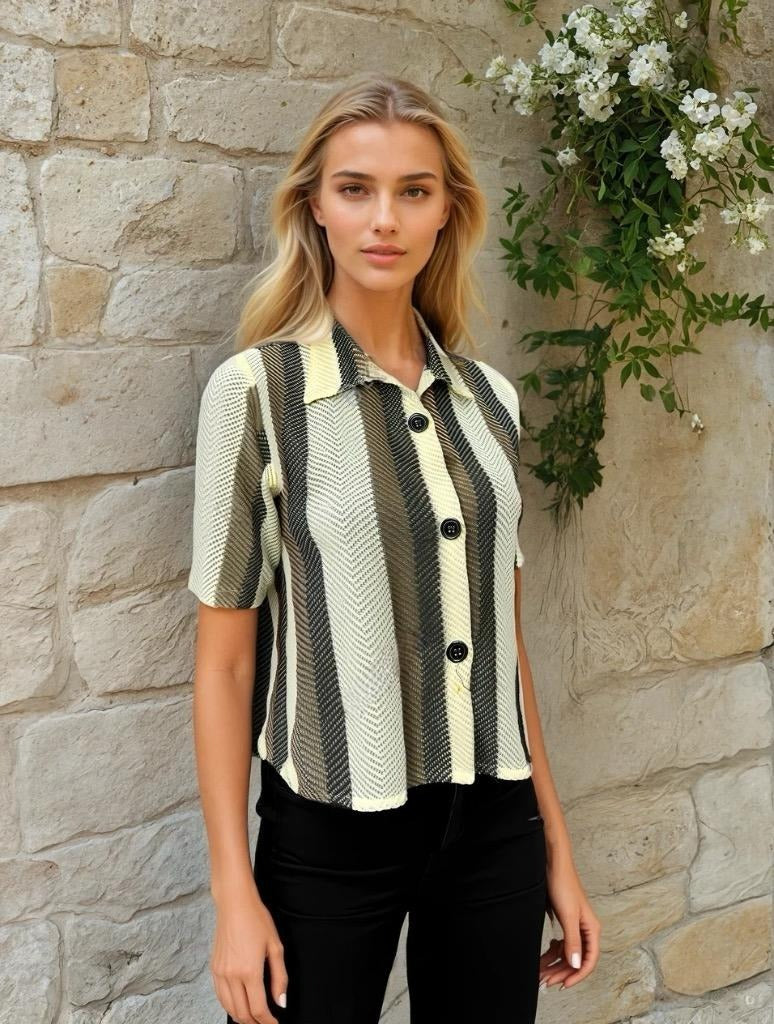 Imported Premium Herringbone Stripe Shirt – Casual Elegance Redefined