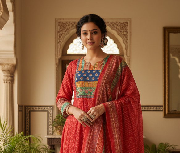 Designer Muslin 3-Piece Set with Delicate Embroidery | Festive & Daily Wear